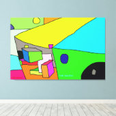 Farbiges Chaos Leinwanddruck (Insitu (Holzboden))