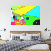 Farbiges Chaos Leinwanddruck (Insitu (Schlafzimmer))