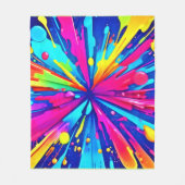 Farbiges Chaos: Malerischer Spritzer Abstrakte Kun Fleecedecke (Vorderseite)