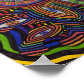 Farbiges Chaos Poster (Ecke)