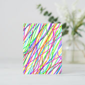 Farbiges Chaos Postkarte (Stehend Vorderseite)