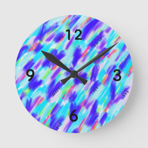 Farbiges Chaos Rund Uhr