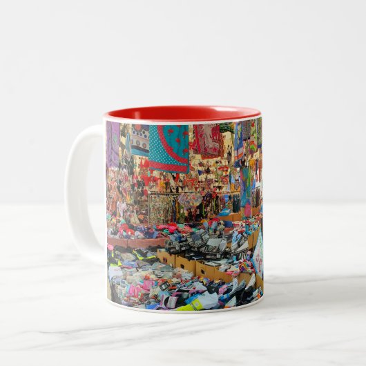 Farbiges Chaos - Santana-Messe - das echte Portuga Zweifarbige Tasse (Vorderseite Links)