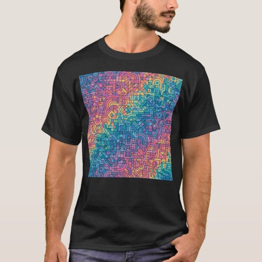 Farbiges Chaos T-Shirt (Vorderseite)