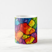 farbiges chaotisches Regenbogenmuster Kaffeetasse (Mittel)