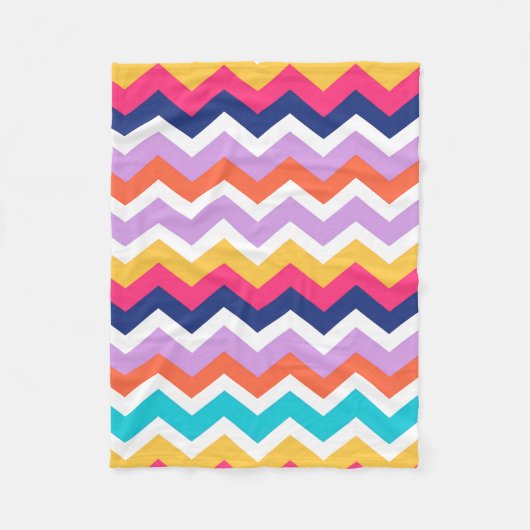 Farbiges Chevron-Muster-Hausdekor-Accessoire Fleecedecke (Vorderseite)