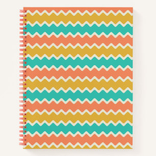 Farbiges Chevron-Muster Notizbuch-Design Notizblock