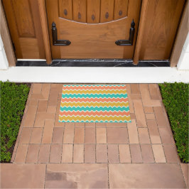 Farbiges Chevron-Muster-Teppichdesign Fußmatte