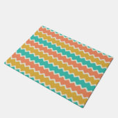 Farbiges Chevron-Muster-Teppichdesign Fußmatte (Schrägansicht)
