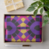 Farbiges Chic Op Art Mosaik Geometrisches Muster Seidenpapier (Geschenk)