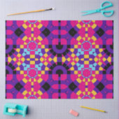 Farbiges Chic Op Art Mosaik Geometrisches Muster Seidenpapier (Basteln)