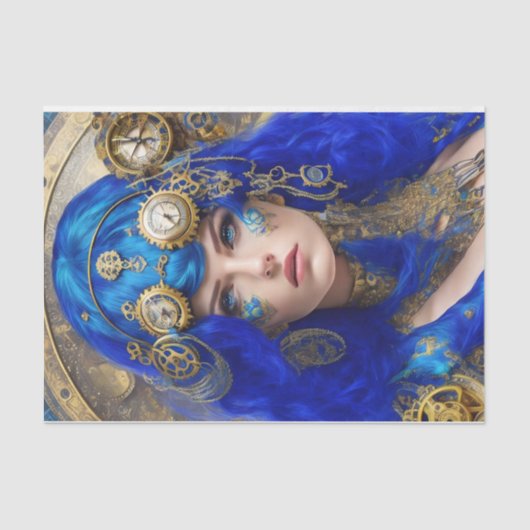 Farbiges Chic Steampunk Tissue Paper Seidenpapier (Vorderseite)