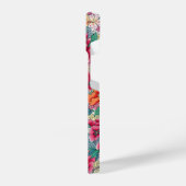 Farbiges chinesisches Blumenmuster iPhone Hülle (Linke Seite)