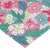 Farbiges chinesisches Blumenmuster Kurzer Tischläufer (Ecke)