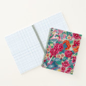 Farbiges chinesisches Blumenmuster Notizblock (Innenseite)