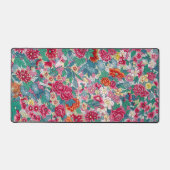 Farbiges chinesisches Blumenmuster Schreibtischunterlage (Vorderseite)