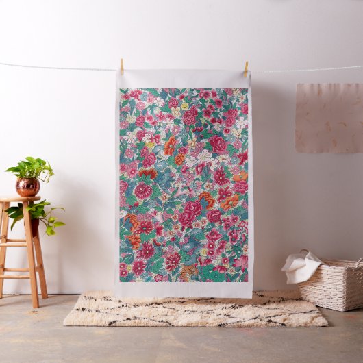 Farbiges chinesisches Blumenmuster Stoff (Beispiel)