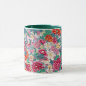 Farbiges chinesisches Blumenmuster Tasse (Zentrum)