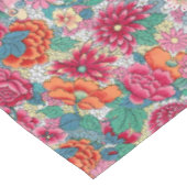 Farbiges chinesisches Blumenmuster Tischdecke (Schrägansicht)