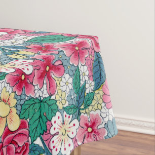 Farbiges chinesisches Blumenmuster Tischdecke