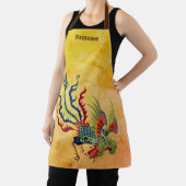 Farbiges chinesisches Roosterdesign Personalisiert Schürze (InSitu)