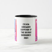 Farbiges CICADA-ÜBERLEBEN mit benutzerdefiniertem  Tasse (Zentrum)