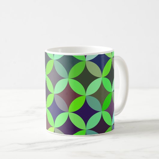 Farbiges Circle Star Quilt Muster Kaffeetasse (VorderseiteRechts)