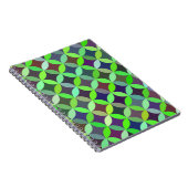 Farbiges Circle Star Quilt Muster Notizblock (Rechte Seite)