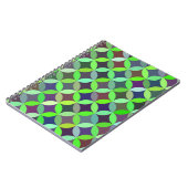 Farbiges Circle Star Quilt Muster Notizblock (Linke Seite)