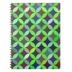 Farbiges Circle Star Quilt Muster Notizblock