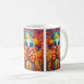 Farbiges Clown-Party Kaffeetasse (VorderseiteRechts)
