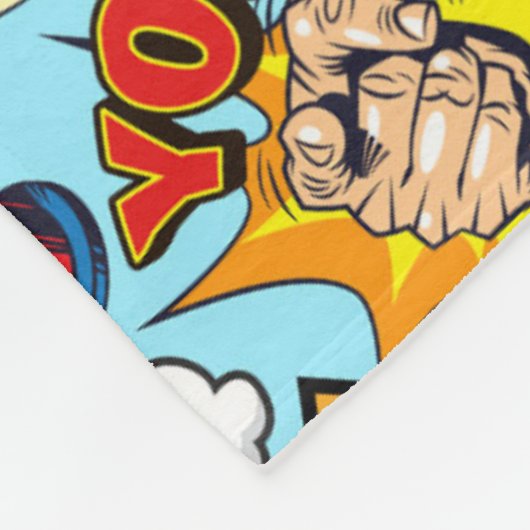 Farbiges Comic-Buchmuster Fleecedecke (Ecke)