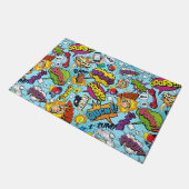 Farbiges Comic-Buchmuster Fußmatte (Schrägansicht)