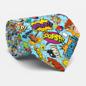 Farbiges Comic-Buchmuster Krawatte (Gerollt)