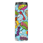 Farbiges Comic-Buchmuster Thermosbecher (Rückseite)