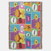 Farbiges Comic Personalisierter Name Pop Art Decke (Vorderseite Vertikal)