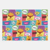 Farbiges Comic Personalisierter Name Pop Art Geschenkpapier Set (Vorderseite 2)