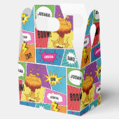 Farbiges Comic Personalisierter Name Pop Art Geschenkschachtel (Geöffnet)