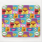 Farbiges Comic Personalisierter Name Pop Art Mousepad (Vorne)