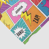 Farbiges Comic Personalisierter Name Pop Art Seidenpapier (Ausschnitt)