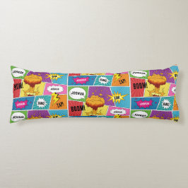 Farbiges Comic Personalisierter Name Pop Art Seitenschläferkissen