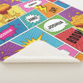 Farbiges Comic Personalisierter Name Pop Art Sherpadecke (3/4)