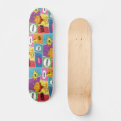 Farbiges Comic Personalisierter Name Pop Art Skateboard (Vorderseite)