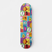 Farbiges Comic Personalisierter Name Pop Art Skateboard (Vorne)