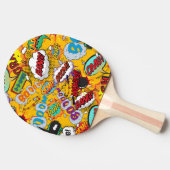 Farbiges Comic Tischtennis Schläger (Seitenansicht)