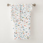 Farbiges Confetti Fall Pattern Badhandtuch Set (Insitu)
