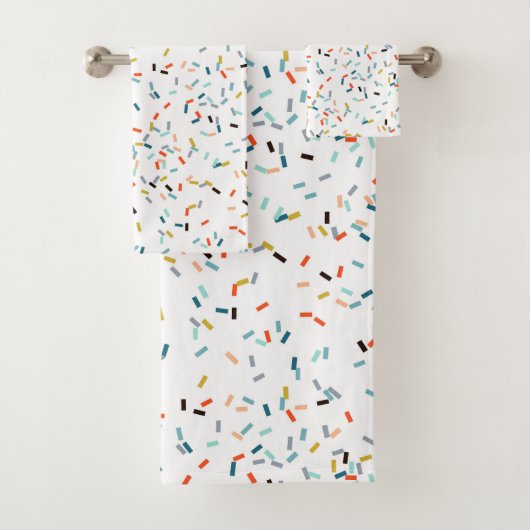 Farbiges Confetti Fall Pattern Badhandtuch Set (Insitu)