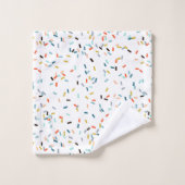 Farbiges Confetti Fall Pattern Badhandtuch Set (Waschlappen)