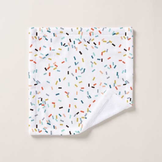 Farbiges Confetti Fall Pattern Badhandtuch Set (Waschlappen)