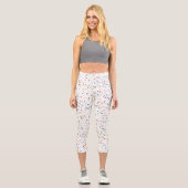 Farbiges Confetti Fall Pattern Capri Leggings (Vorderseite)